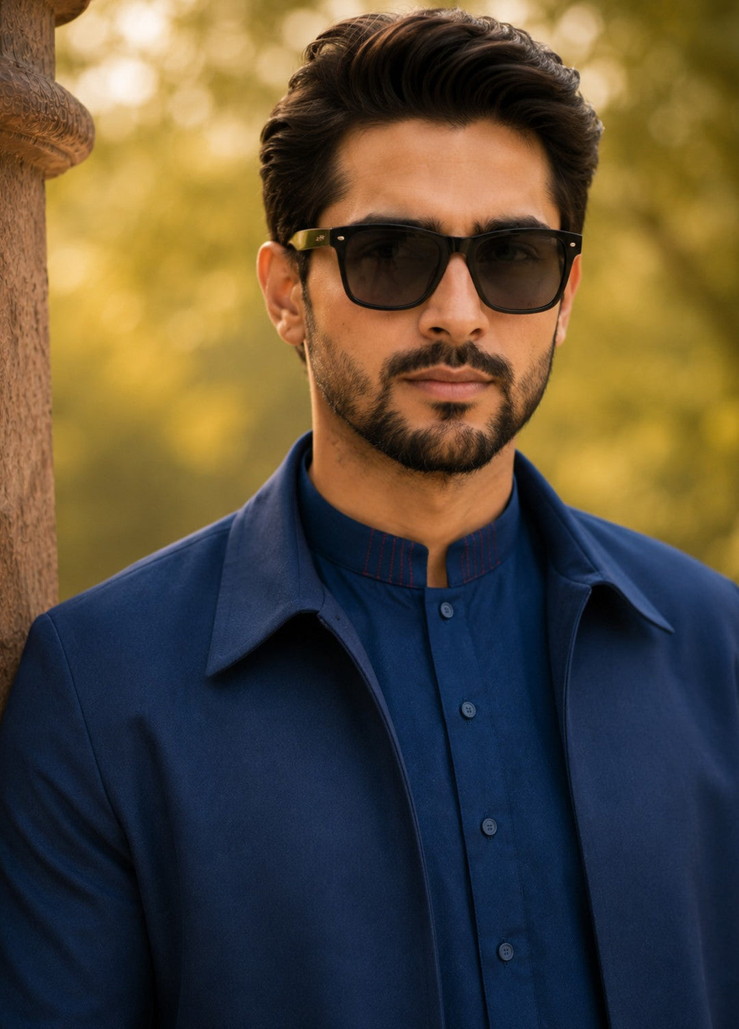 TGM Men RTW Textured Blended 3 Piece Suit Midnight Royale Festive Collection