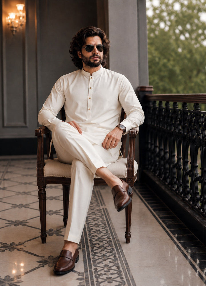 TGM Men RTW Textured Blended 3 Piece Suit Artisan Onyx Festive Collection