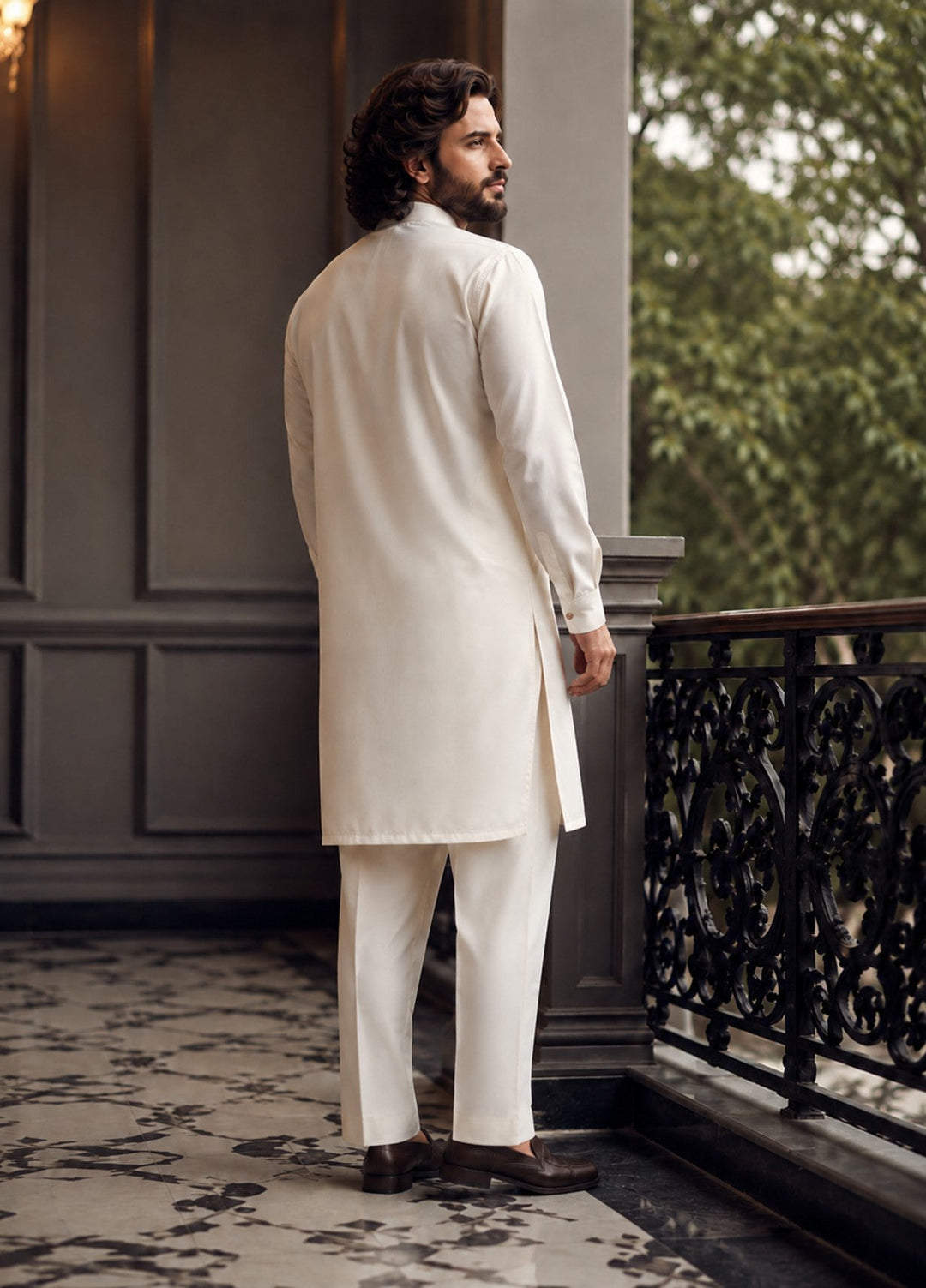 TGM Men RTW Textured Blended 3 Piece Suit Artisan Onyx Festive Collection