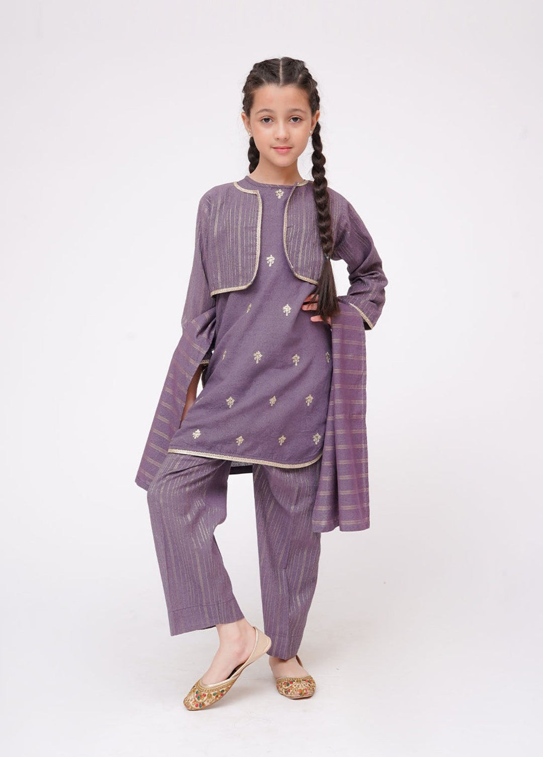 Winter Fall by Senorita Kids RTW Printed Karandi 3 Piece Suit KAD-03659 Casual Collection