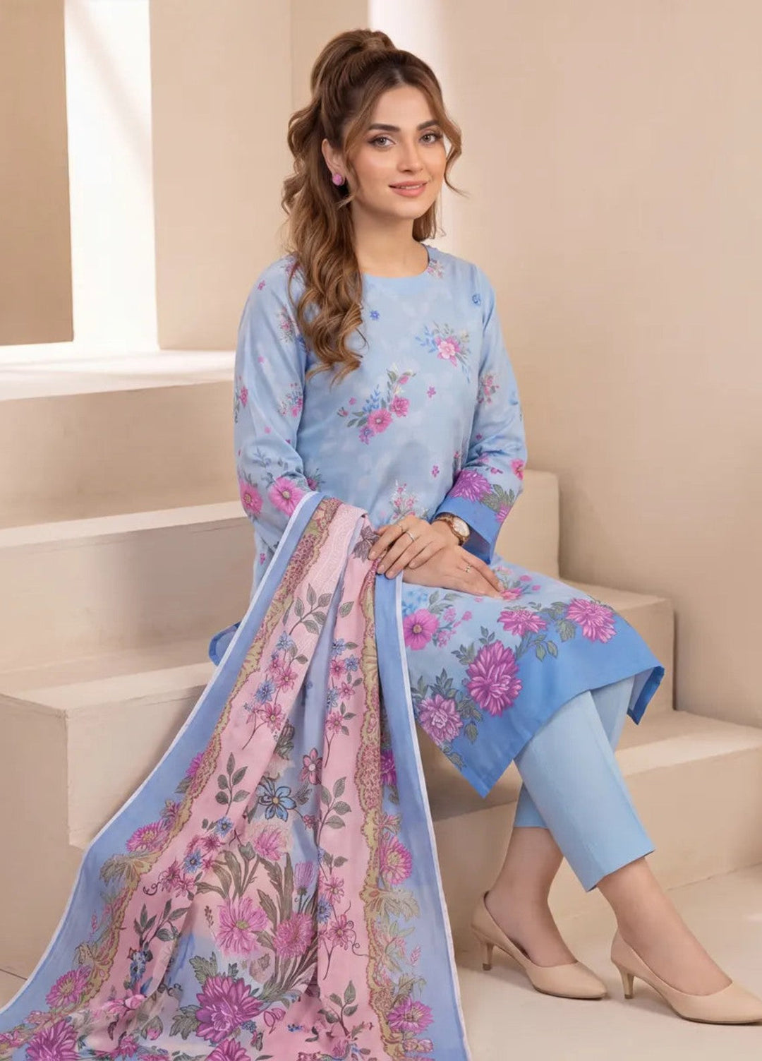 Salitex Unstitched Printed Cambric 3 Piece Suit SUNS8HA1008 Casual Collection