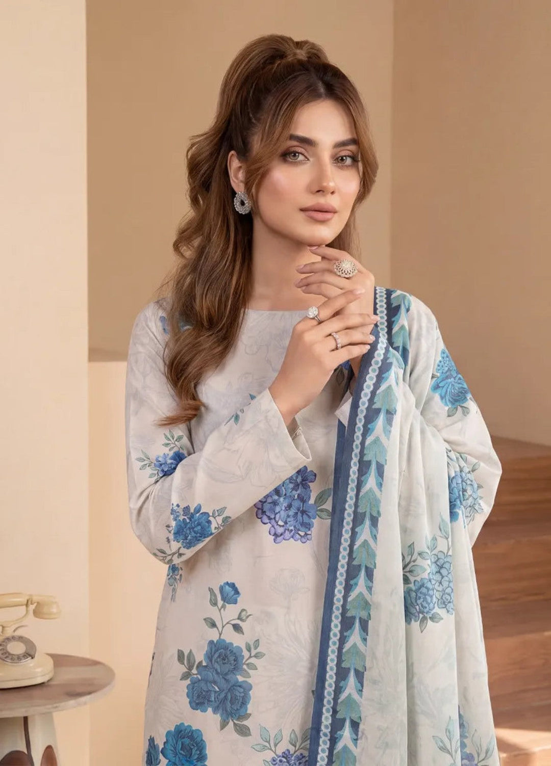 Salitex Unstitched Printed Cambric 3 Piece Suit SUNS8HA1009 Casual Collection