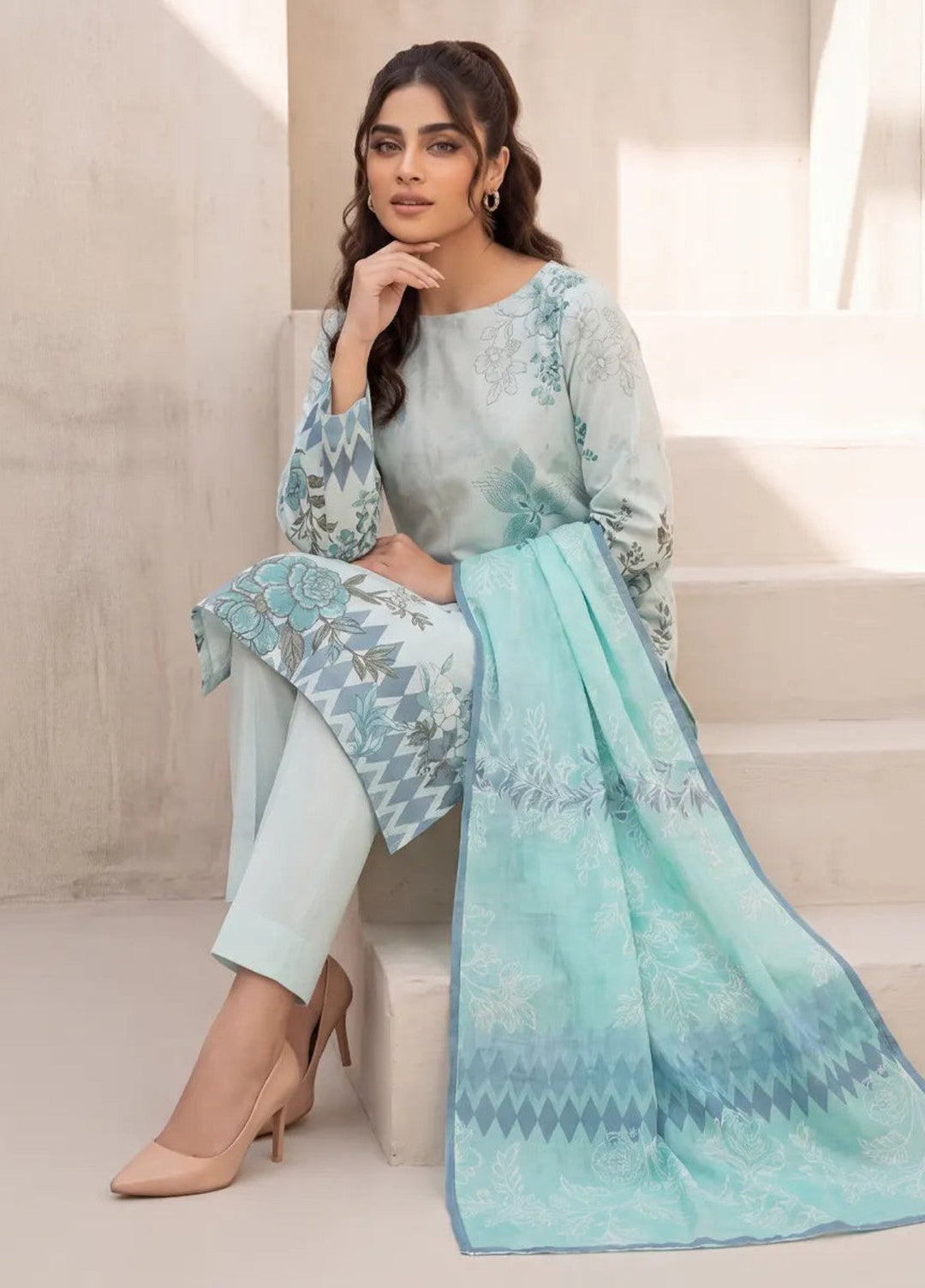 Salitex Unstitched Printed Cambric 3 Piece Suit SUNS8HA1001 Casual Collection