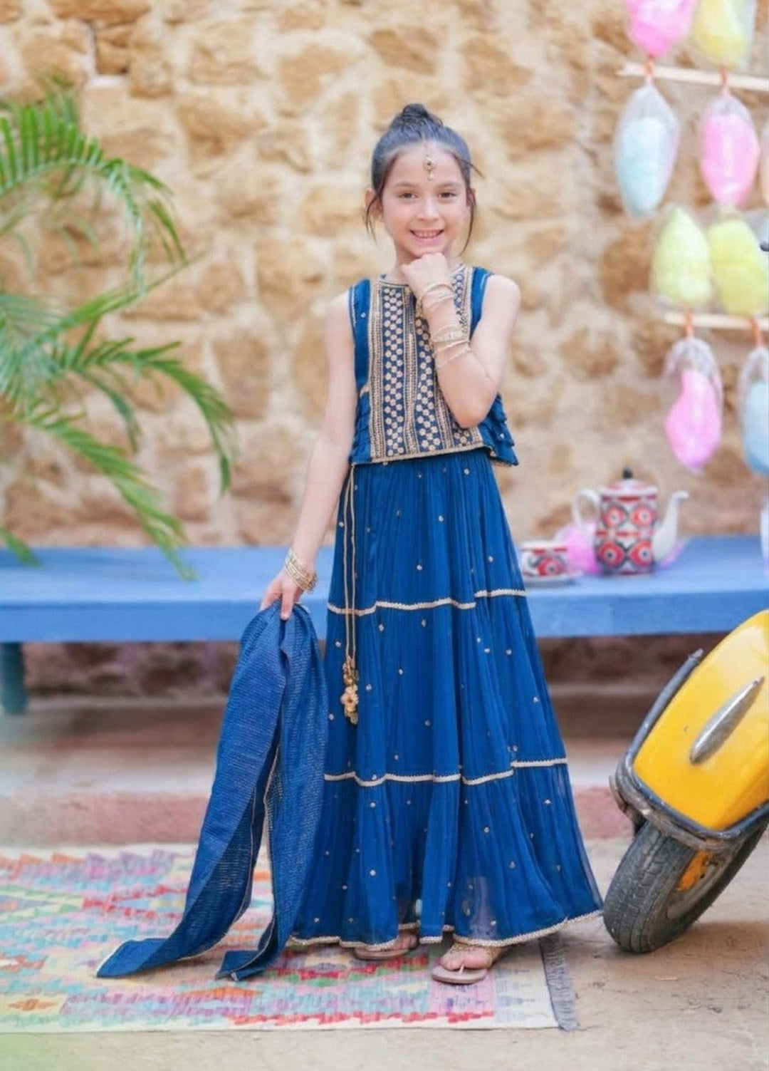 Senorita Girls RTW Embroidered Viscose 3 Piece Suit KDD-03620 Winter Collection