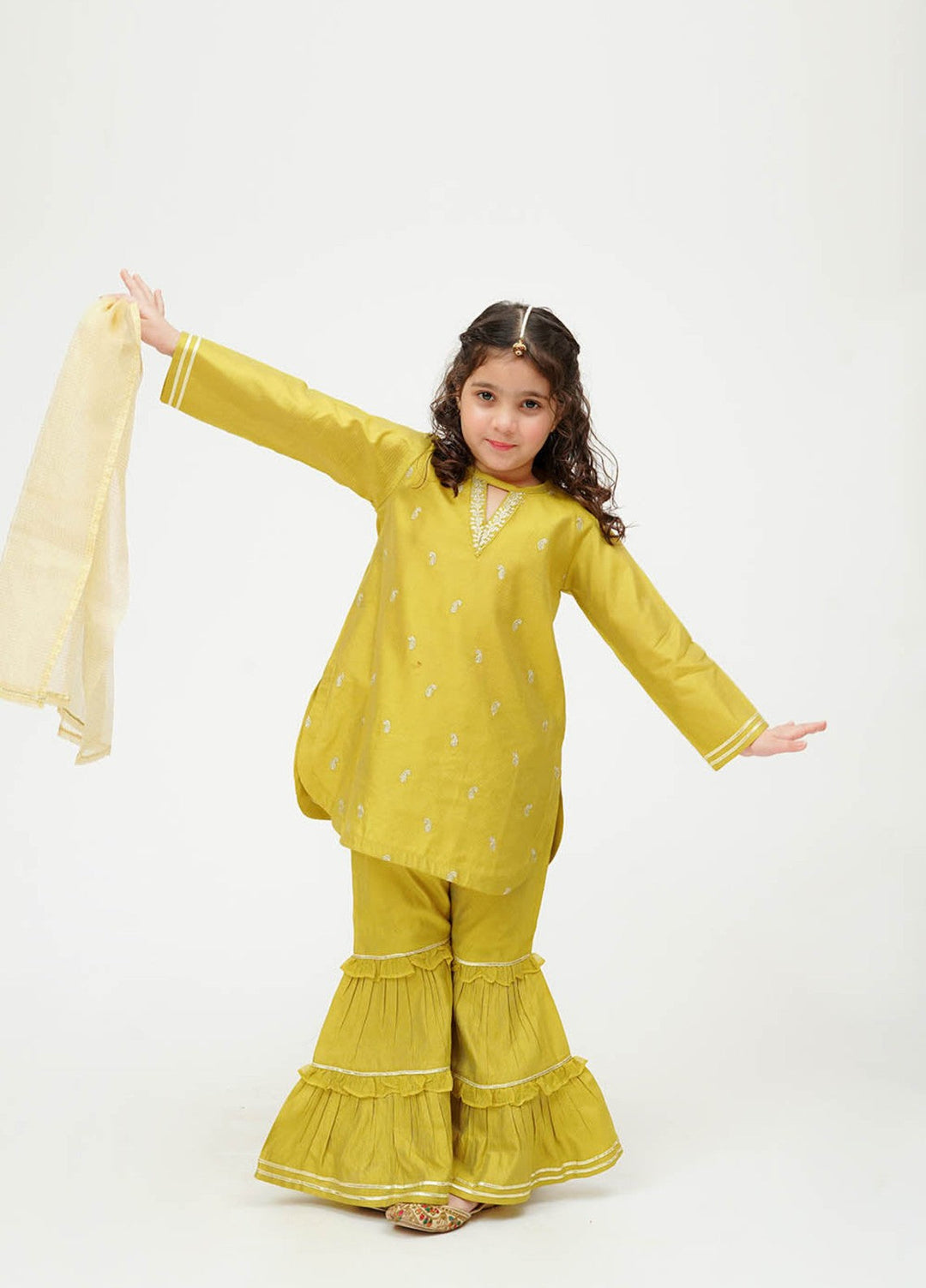 Senorita Girls RTW Embroidered Viscose 3 Piece Suit KDD-03665 Winter Collection