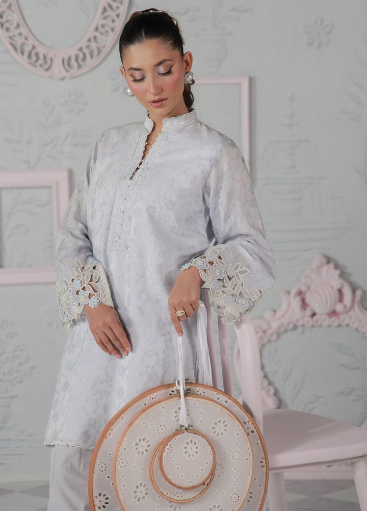 Sahar Women RTW Embroidered Jacquard 2 Piece Suit Bluebell Casual Collection
