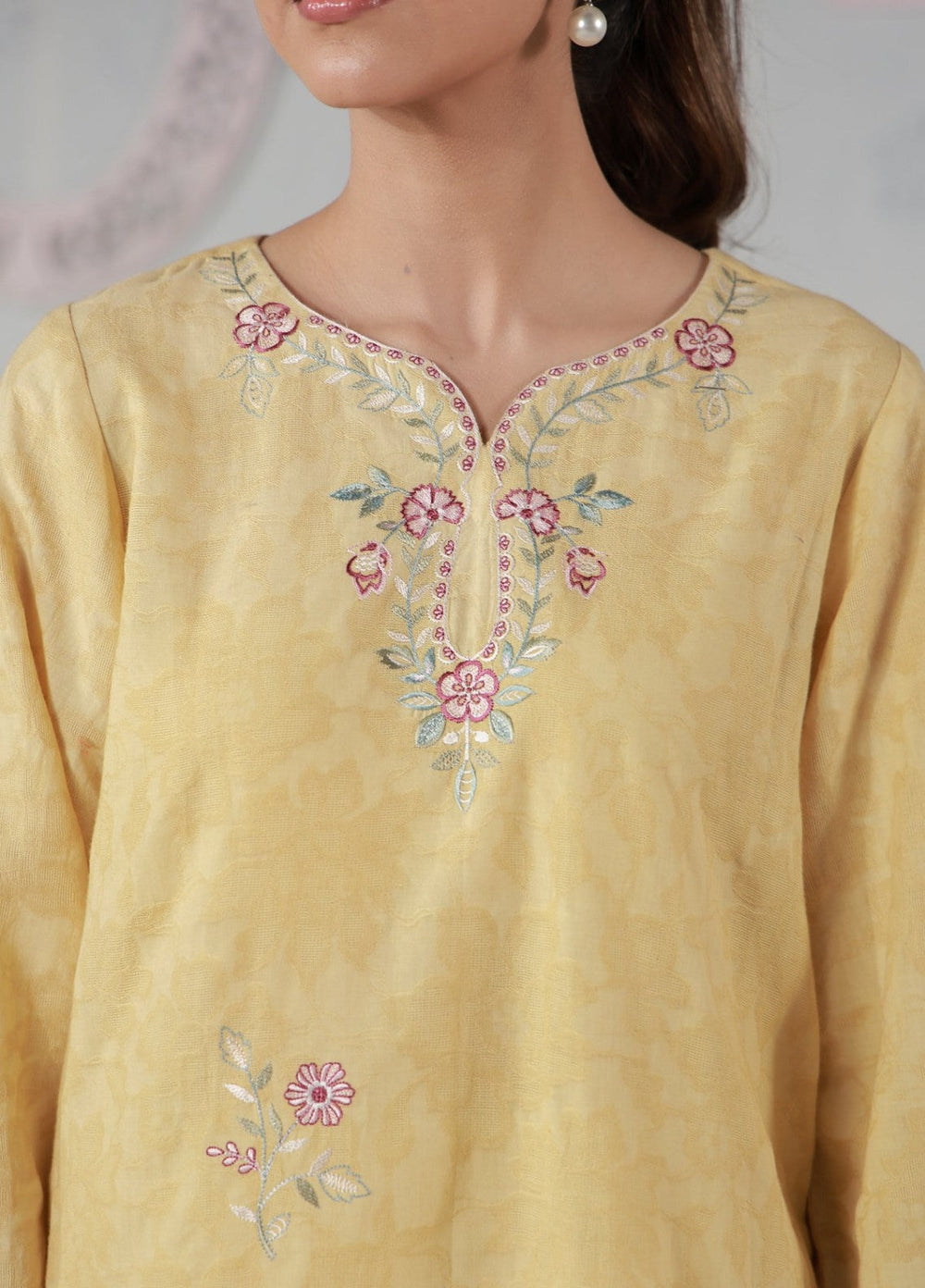 Sahar Women RTW Embroidered Jacquard 2 Piece Suit Sunshine Casual Collection