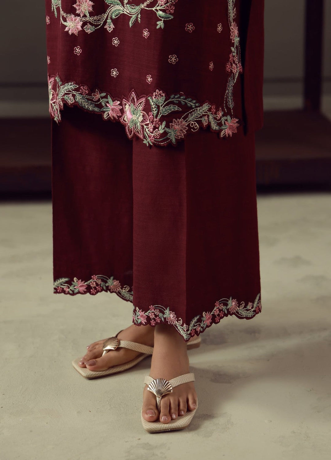 Sahar Unstitched Embroidered Khaddar 3 Piece Suit Afsana Winter Collection
