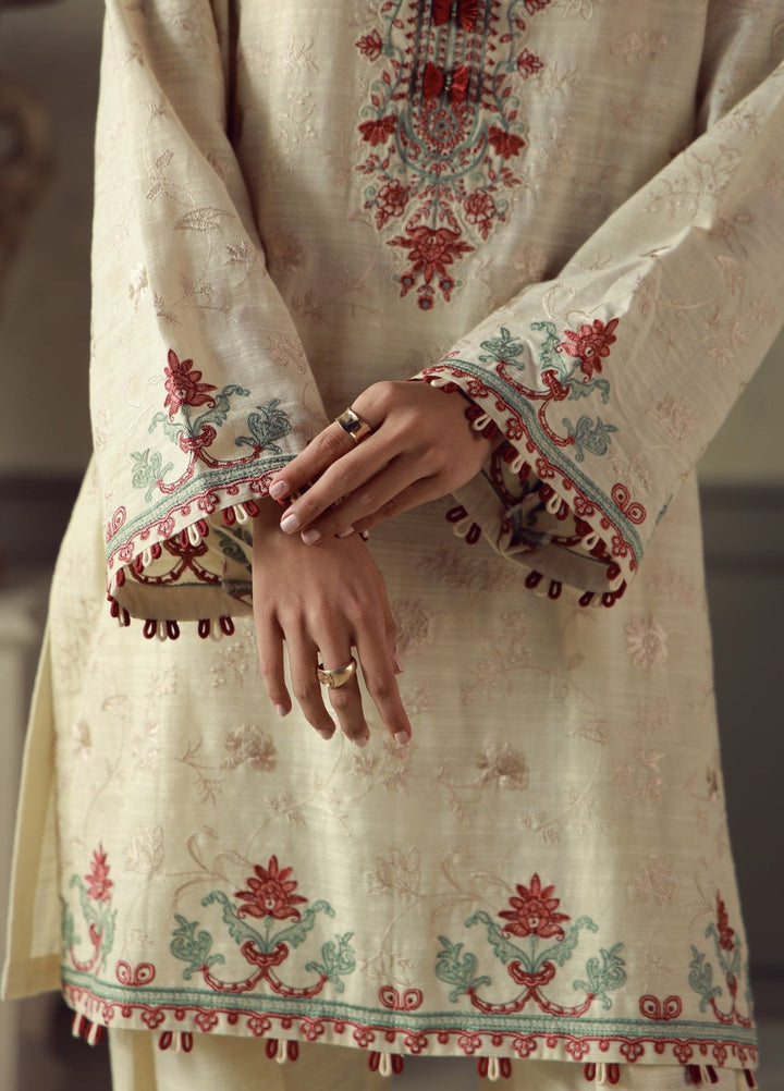 Sahar Unstitched Embroidered Khaddar 3 Piece Suit Ruby Winter Collection