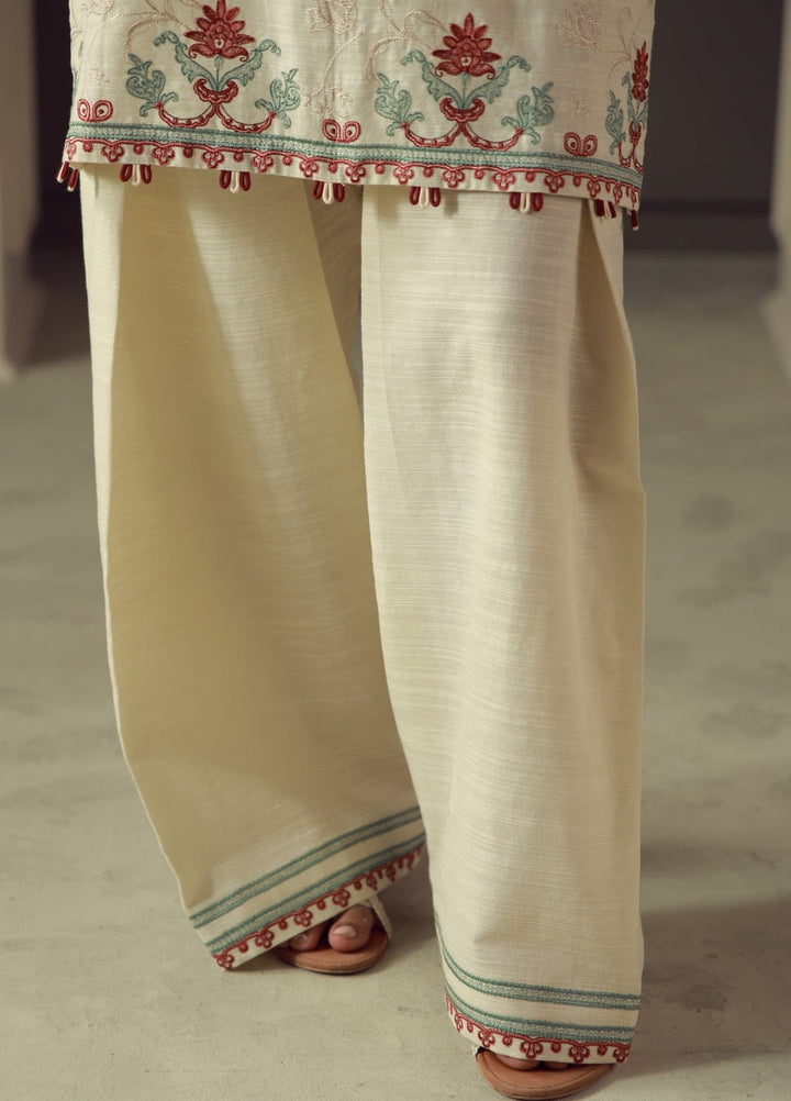 Sahar Unstitched Embroidered Khaddar 3 Piece Suit Ruby Winter Collection