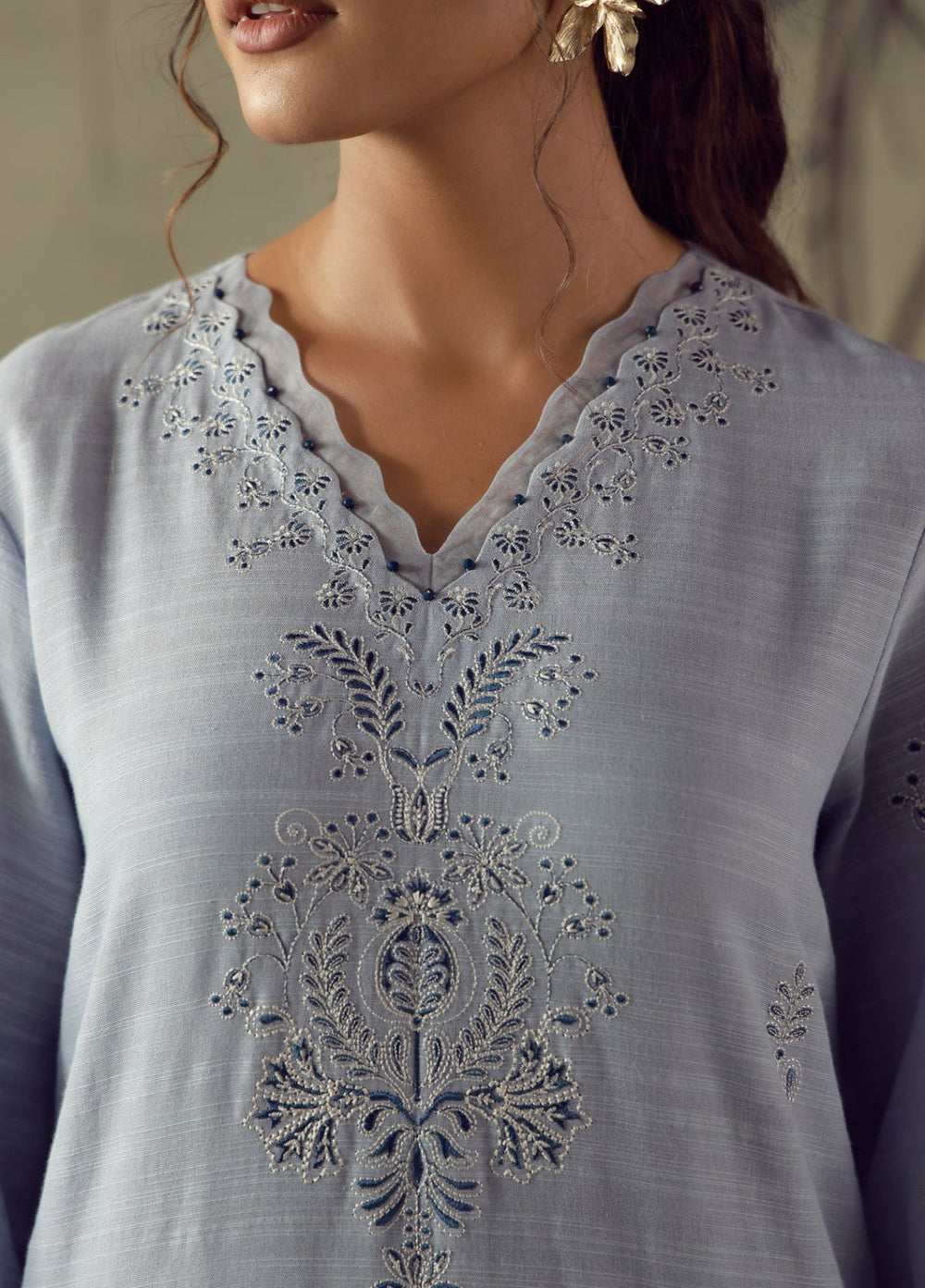 Sahar Unstitched Embroidered Khaddar 3 Piece Suit Celestia Winter Collection
