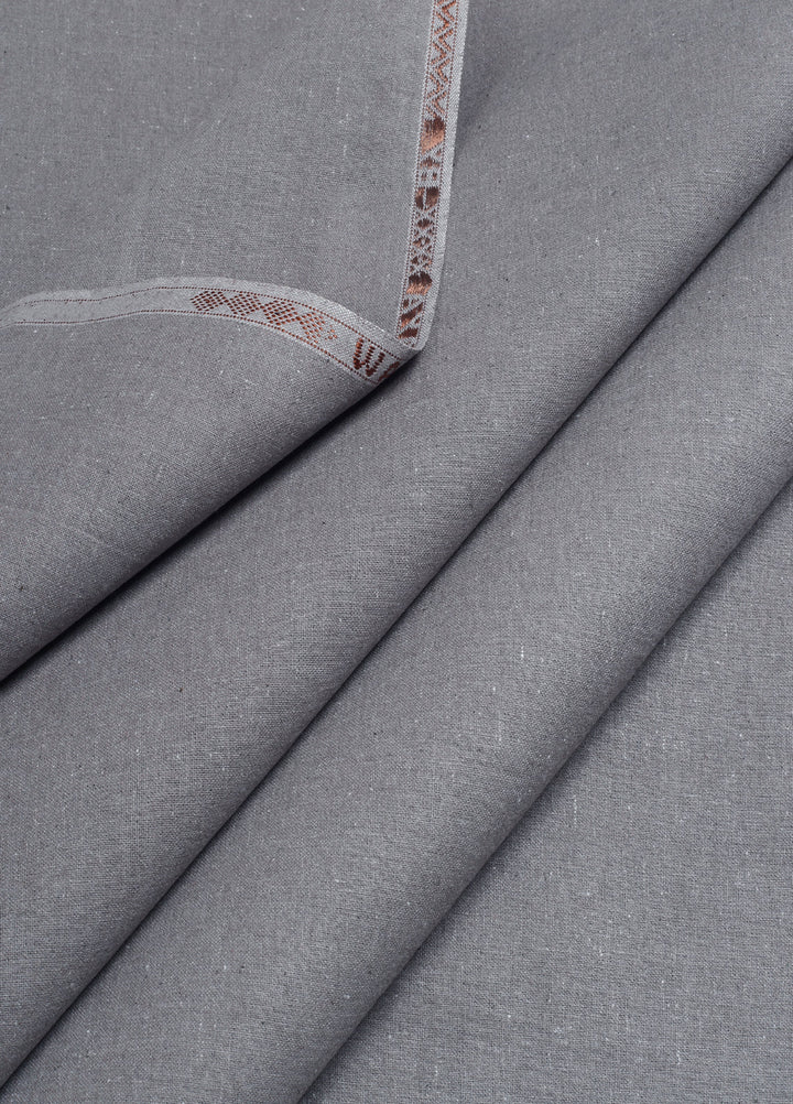 Wasaya by Fabrich Men Unstitched Embroidered Khaddar 2 Piece Suit Grey Winter Collection