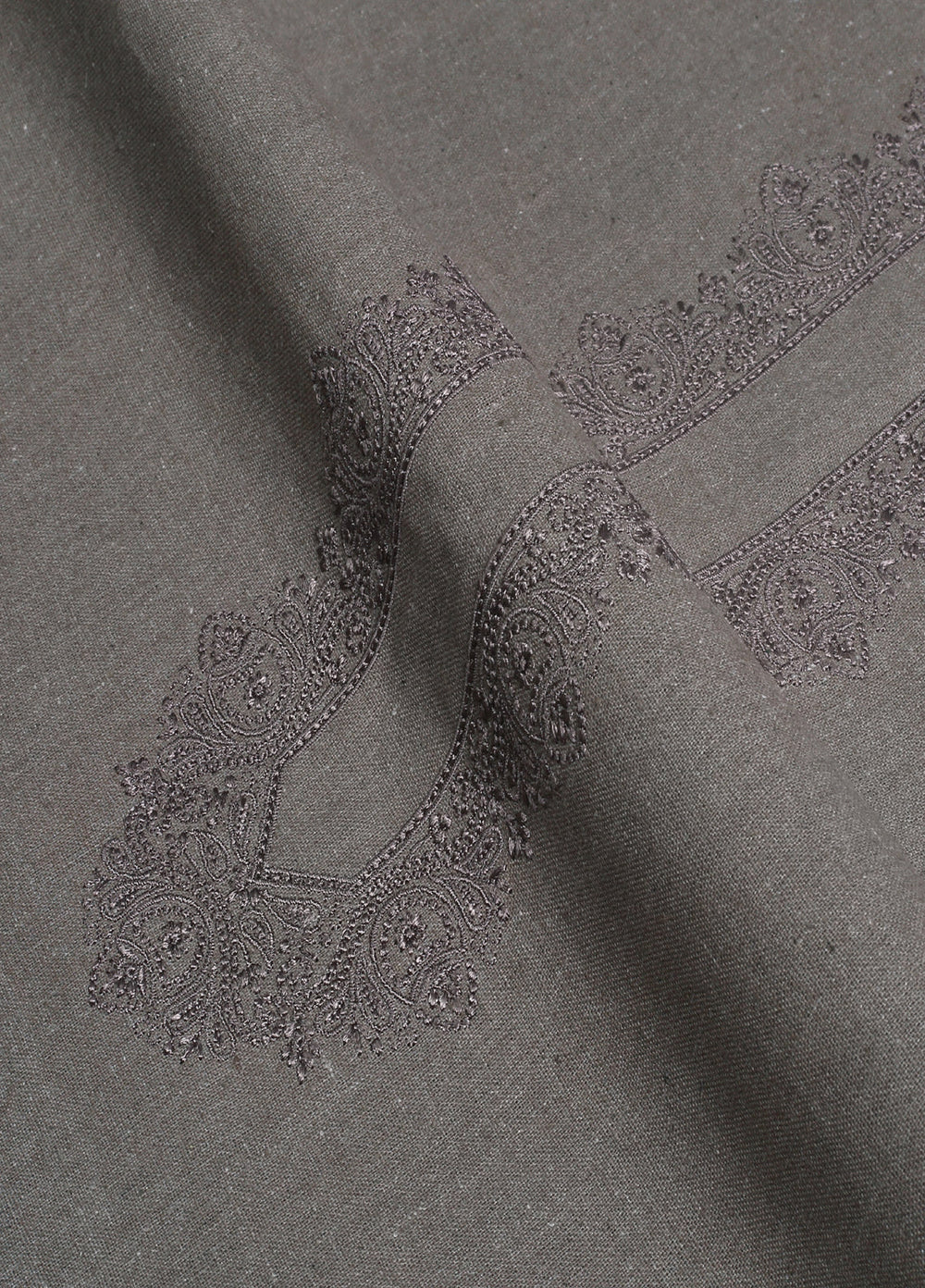 Wasaya by Fabrich Men Unstitched Embroidered Khaddar 2 Piece Suit Pewter Dust Winter Collection