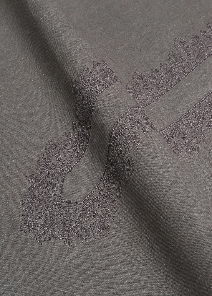 Wasaya by Fabrich Men Unstitched Embroidered Khaddar 2 Piece Suit Pewter Dust Winter Collection