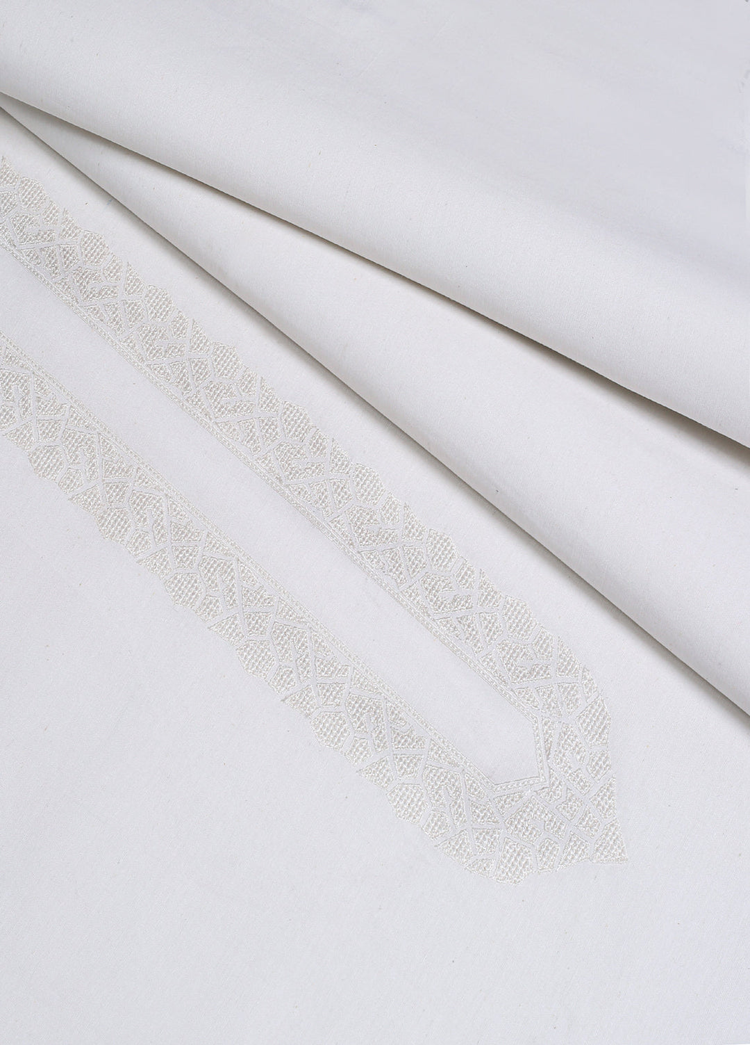 Wasaya by Fabrich Men Unstitched Embroidered Karandi Silk 2 Piece Suit Off-White Winter Collection