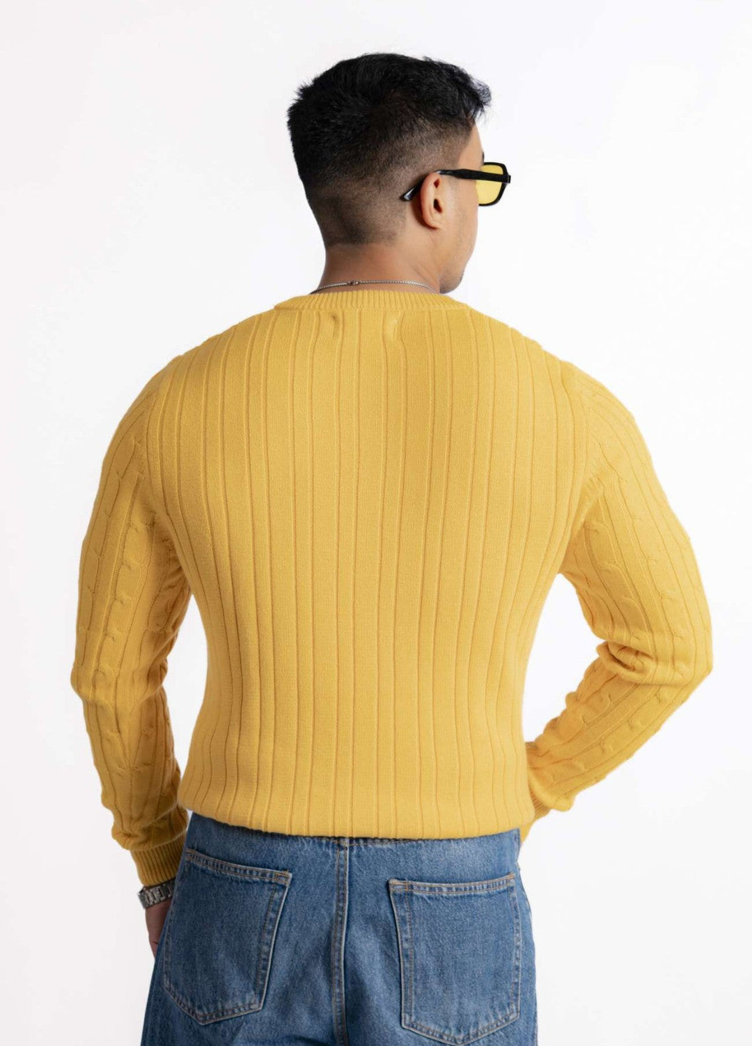 Artezan Inc RTW Solids Cotton Jumper Cable Knit Crew Casual Collection