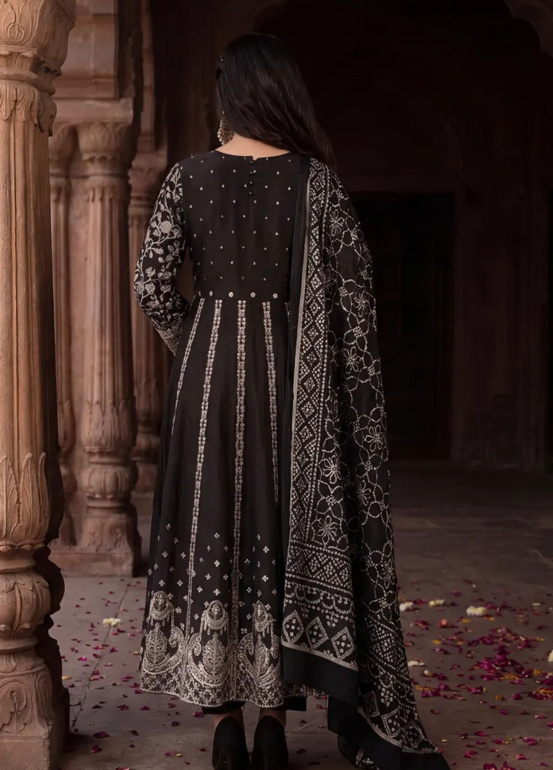 Salitex Unstitched Embroidered Raw Silk 3 Piece Suit WP7L3PEF462 Festive Collection