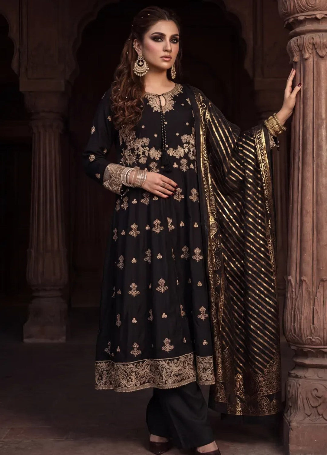 Salitex Unstitched Embroidered Raw Silk 3 Piece Suit WP7L3PEF465 Festive Collection