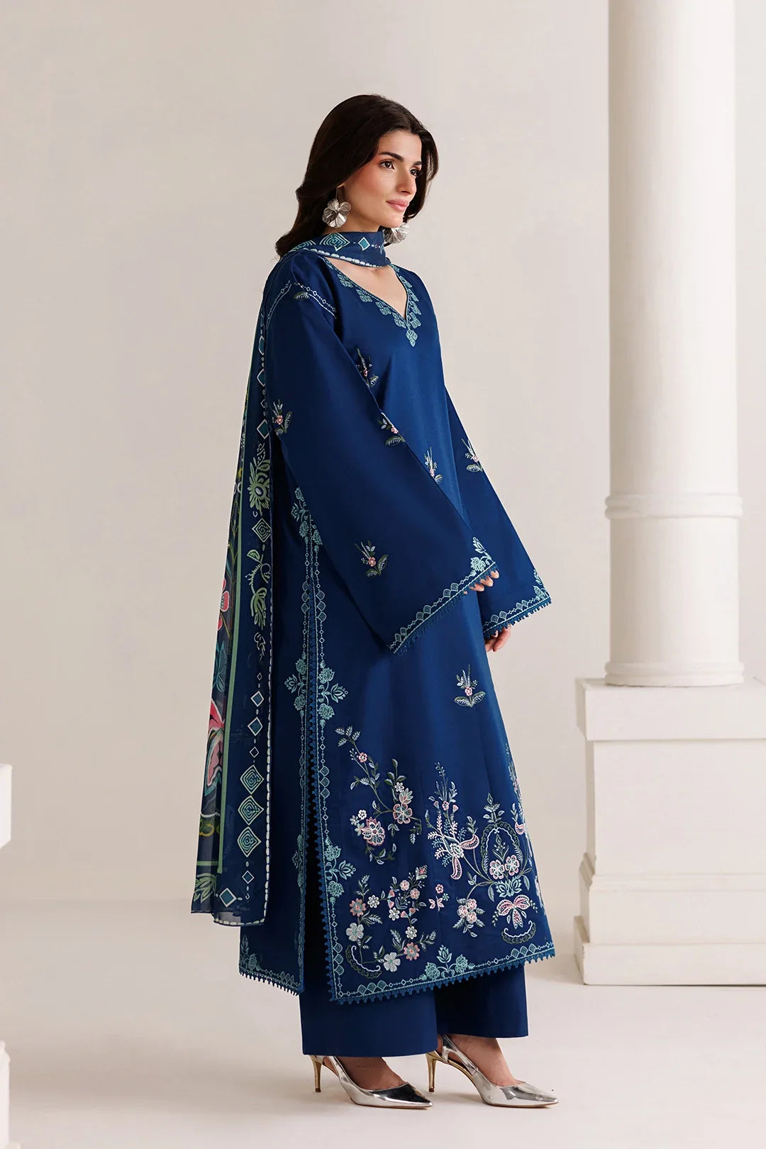 Mistfall by Panache Apparel RTW Embroidered Cotton 3 Piece Suit evara Eid Collection