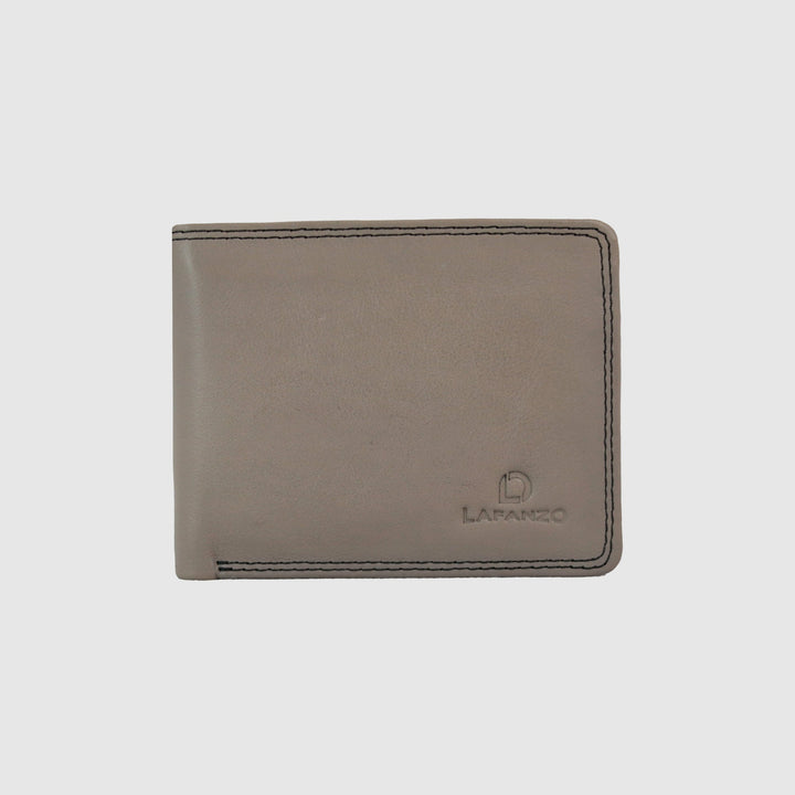 Lafanzo Unisex Leather LO Padded Wallet Grey & Black - Accessories Collection