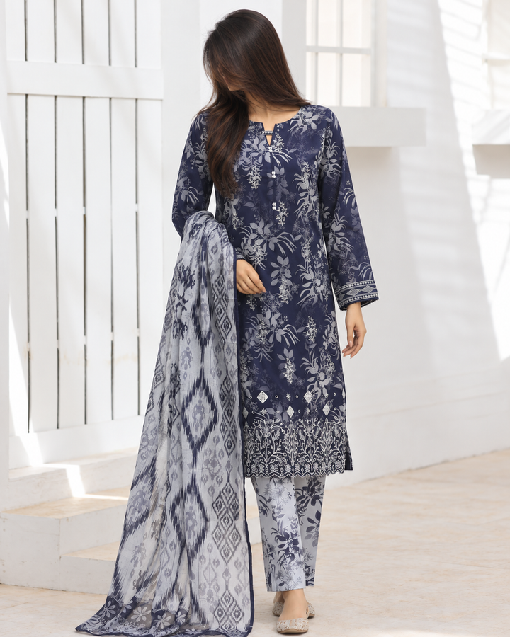 Zouk by HZ Textiles Unstitched Printed Lawn 3 Piece Suit HZ26UZL ZEC-1177 - Casual Collection