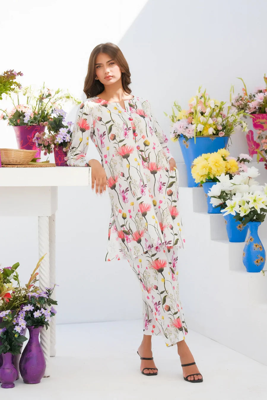 Dhaga Women Pret Printed 2 Piece Lawn Matching Separate FW24DSP0018 - Summer Collection