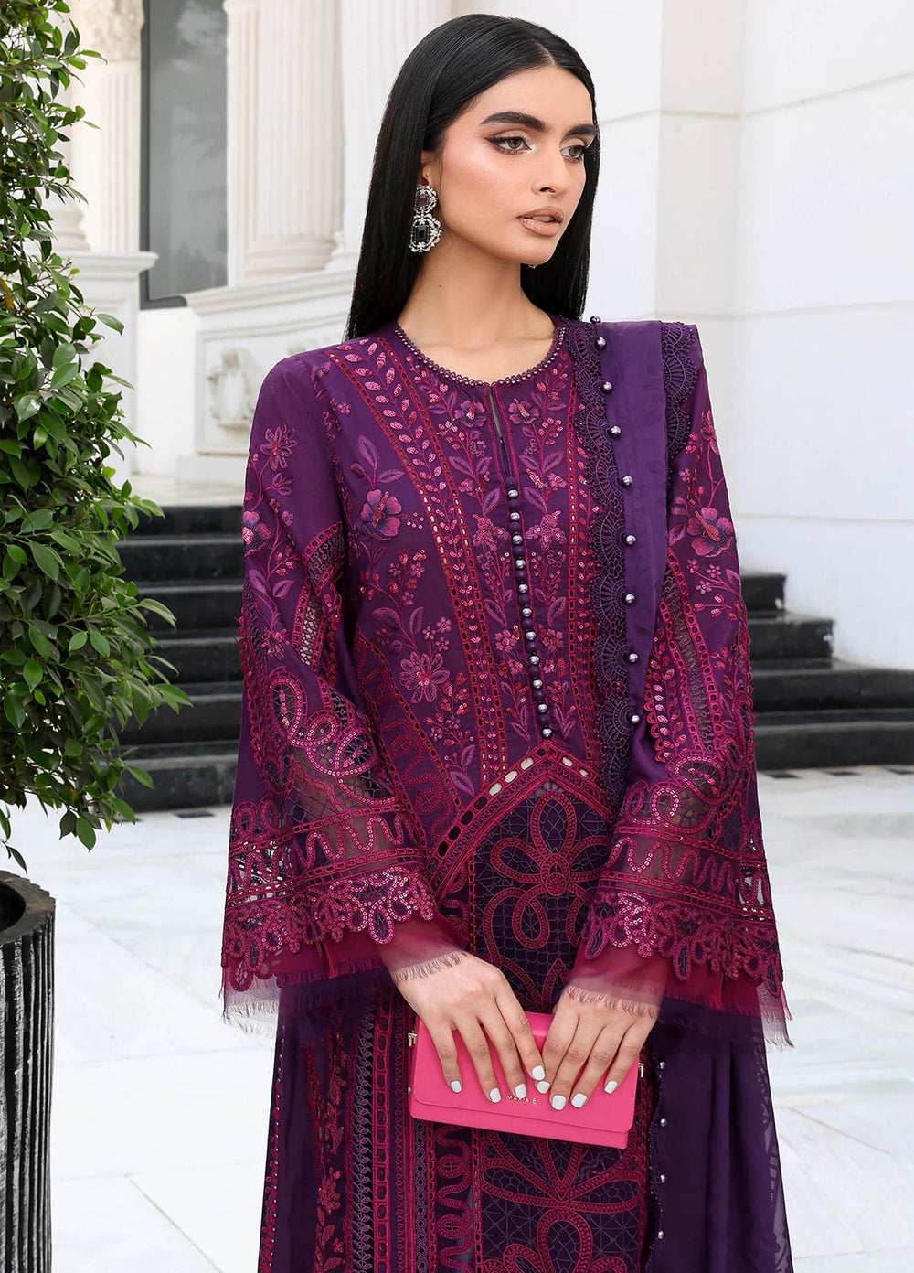 Maria B Unstitched Embroidered Lawn 3 Piece Suit MB26ULE D14 - Eid Collection