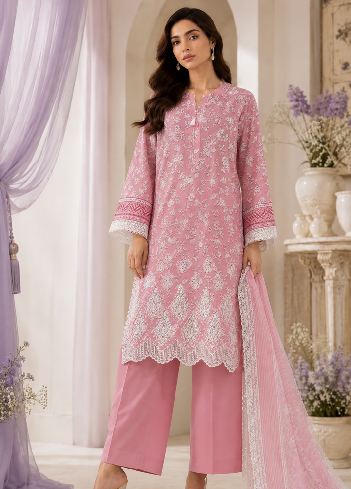 Nakshkari by HZ Textiles Unstitched Embroidered Lawn 3 Piece Suit NEC-1217 Casual Collection