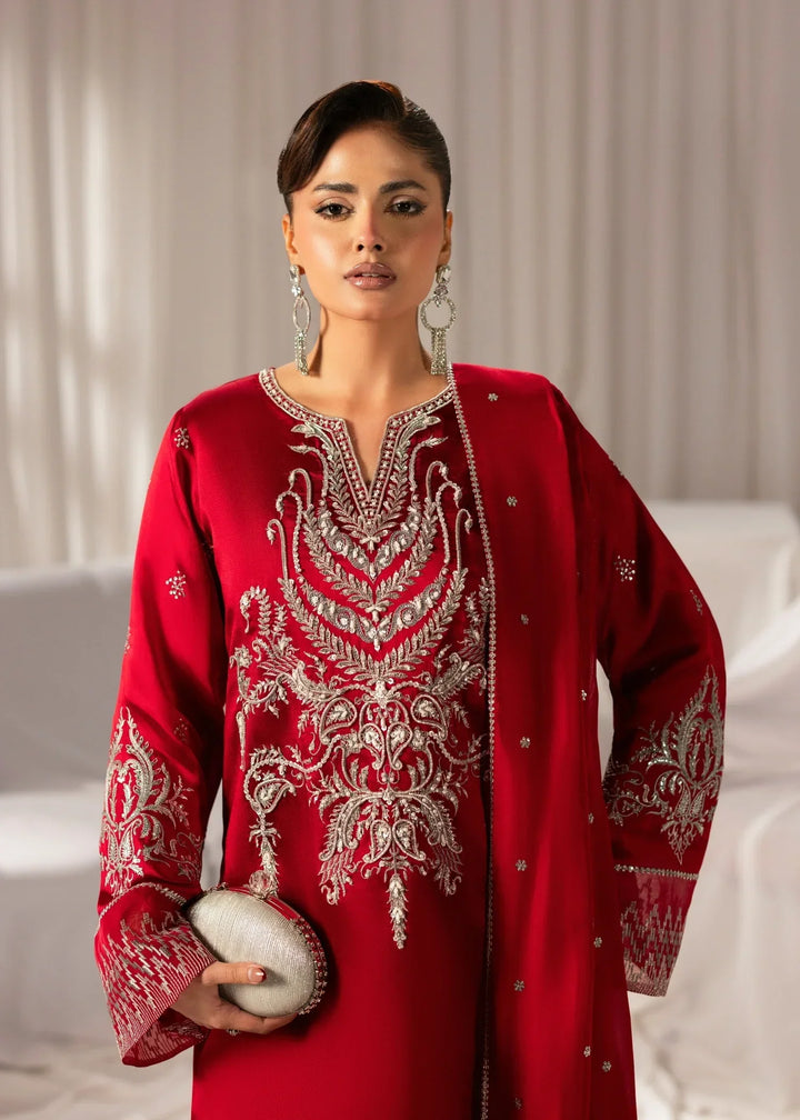 Celeste by Jamni RTW Embroidered Sheesha Silk 3 Piece Suit AMBER Festive Collection