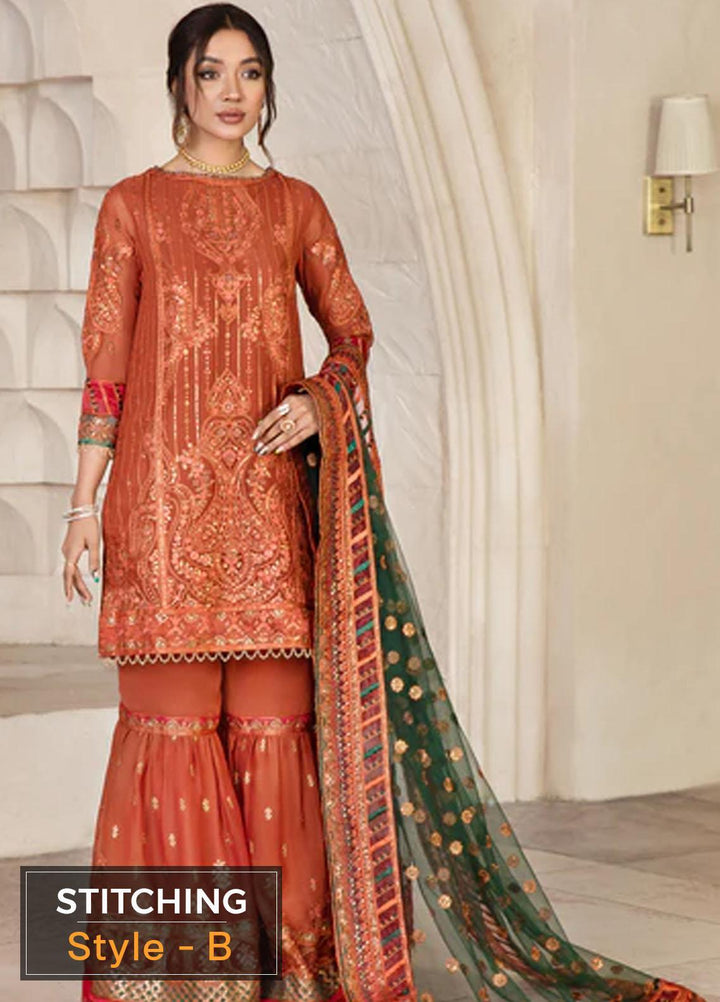 Gulzaar By Zarif Embroidered  Suits Unstitched 3 Piece ZFG 02 MERIGOLD - Luxury Collection