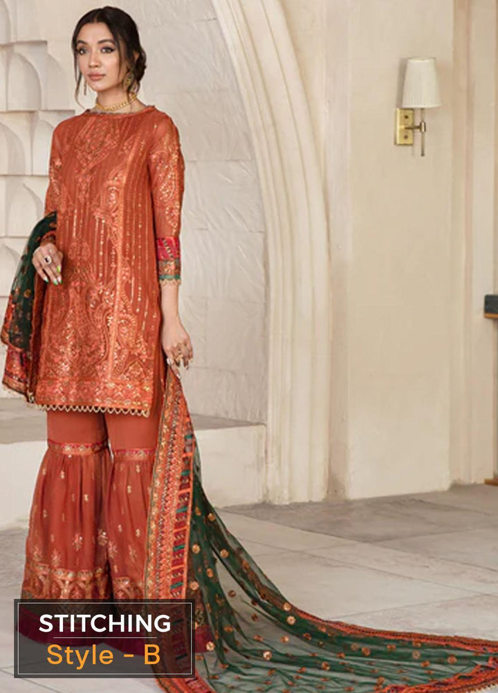 Gulzaar By Zarif Embroidered  Suits Unstitched 3 Piece ZFG 02 MERIGOLD - Luxury Collection