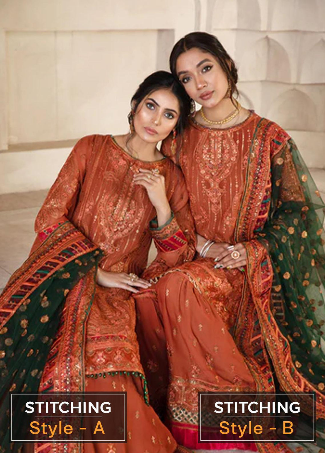 Gulzaar By Zarif Embroidered  Suits Unstitched 3 Piece ZFG 02 MERIGOLD - Luxury Collection