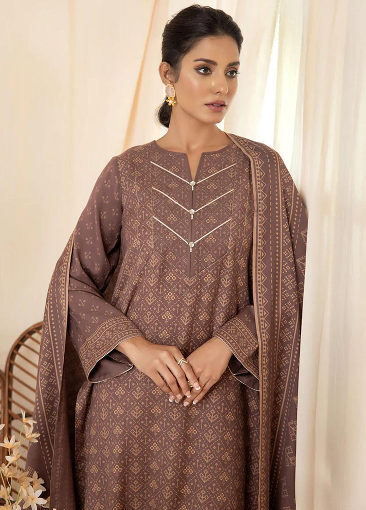 Lakhany Printed Cashmere Wool Suits Unstitched 3 Piece LSM22CV CVC-1002-C - Winter Collection