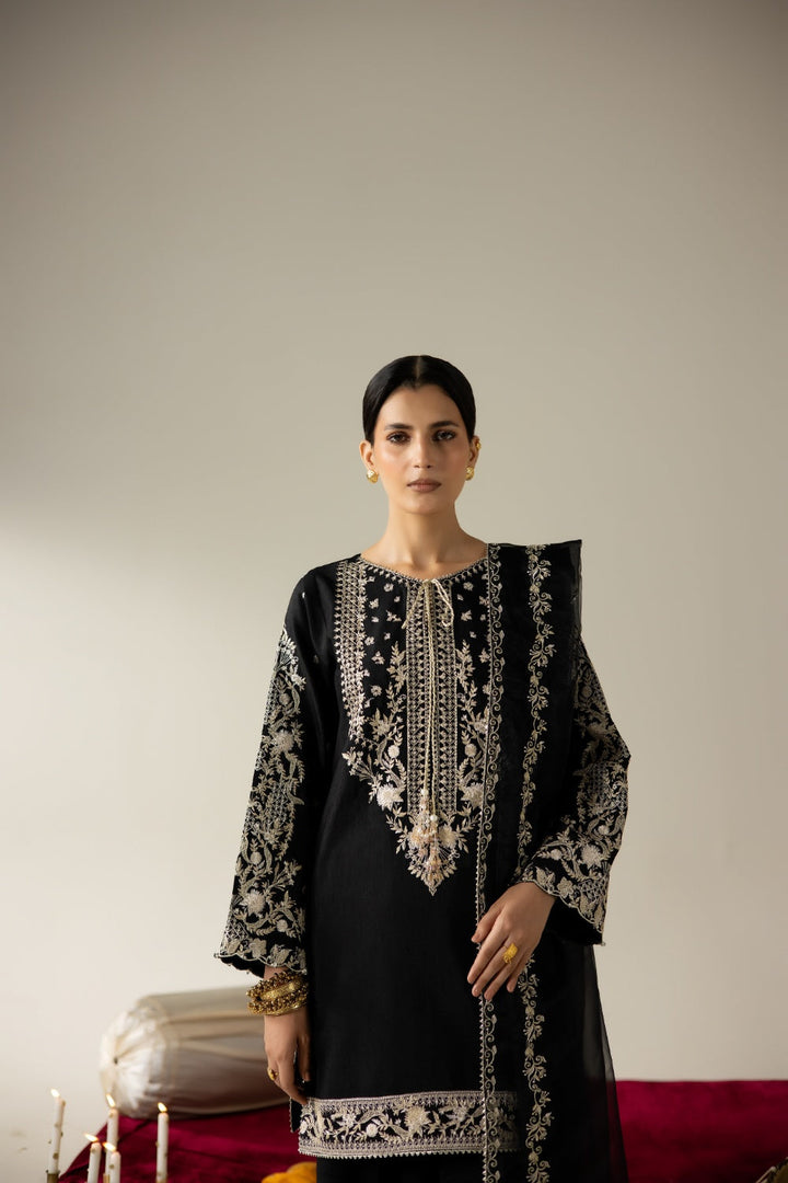 Lune Des Fleurs by Enzo RTW Embroidered Korean Silk 3 Piece Suit MAVROS Festive Collection