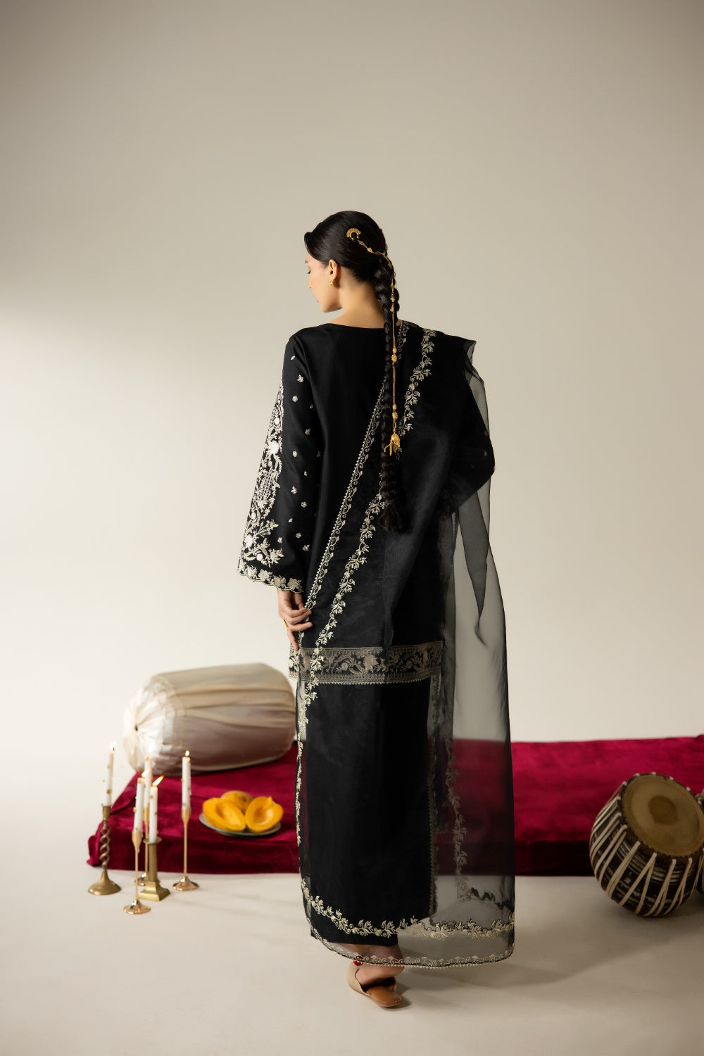 Lune Des Fleurs by Enzo RTW Embroidered Korean Silk 3 Piece Suit MAVROS Festive Collection