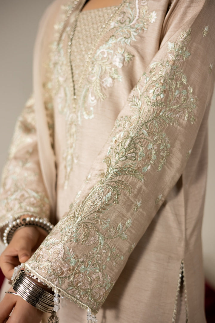 Lune Des Fleurs by Enzo RTW Embroidered Korean Silk 3 Piece Suit REINA Festive Collection