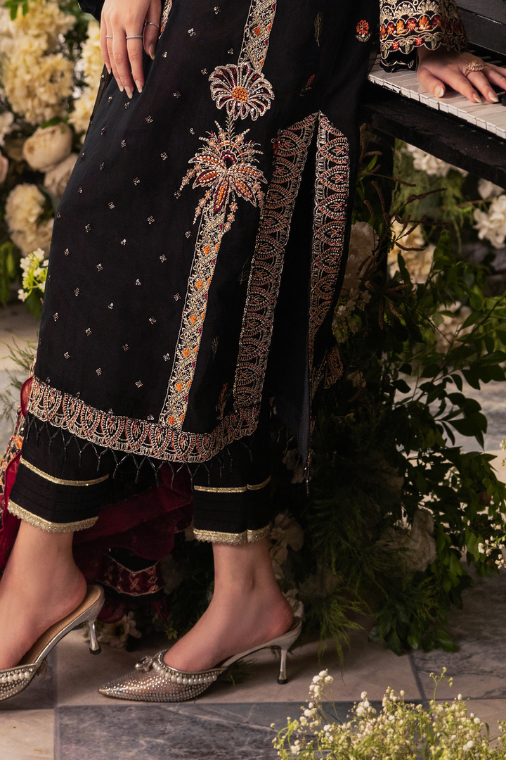 Zebtan Women Unstitched Embroidered Chiffon 3 Piece Suit ZC-03 Festive Collection