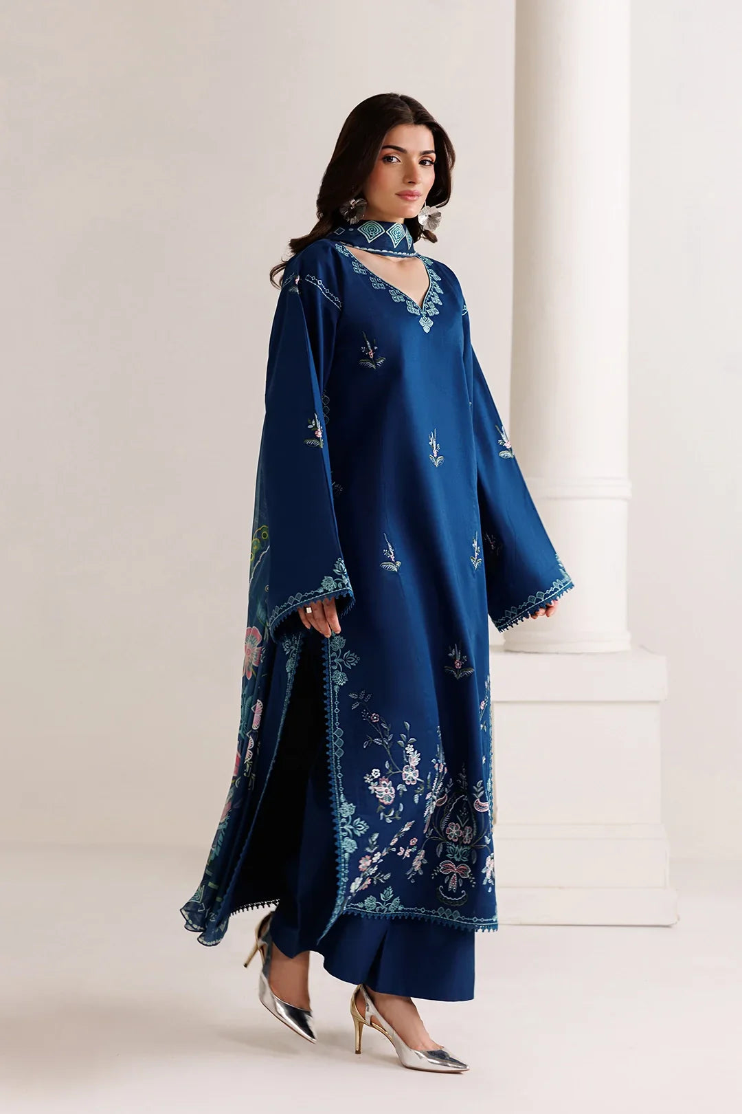 Mistfall by Panache Apparel RTW Embroidered Cotton 3 Piece Suit evara Eid Collection