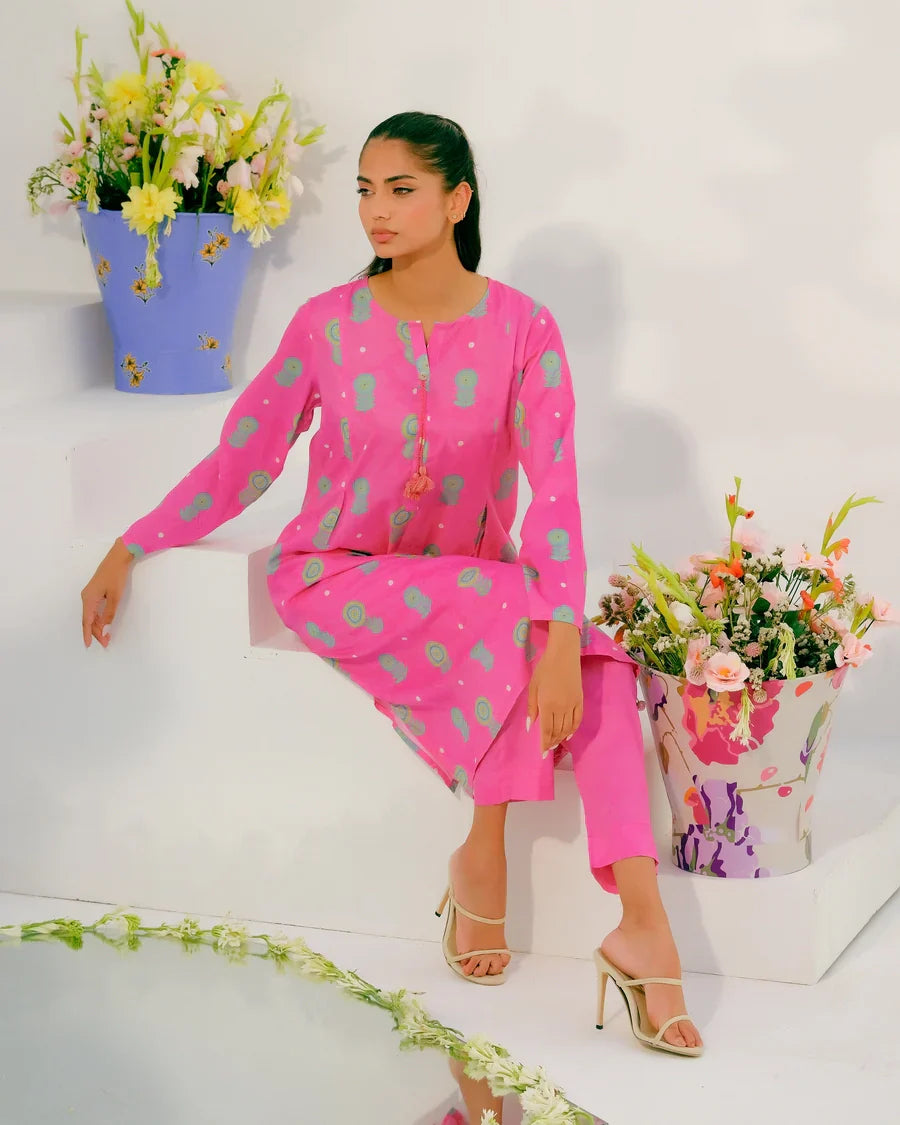 Dhaga Women Pret Printed 2 Piece Lawn Matching Separate FW24DSP0019 - Summer Collection