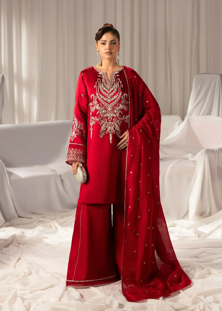 Celeste by Jamni RTW Embroidered Sheesha Silk 3 Piece Suit AMBER Festive Collection