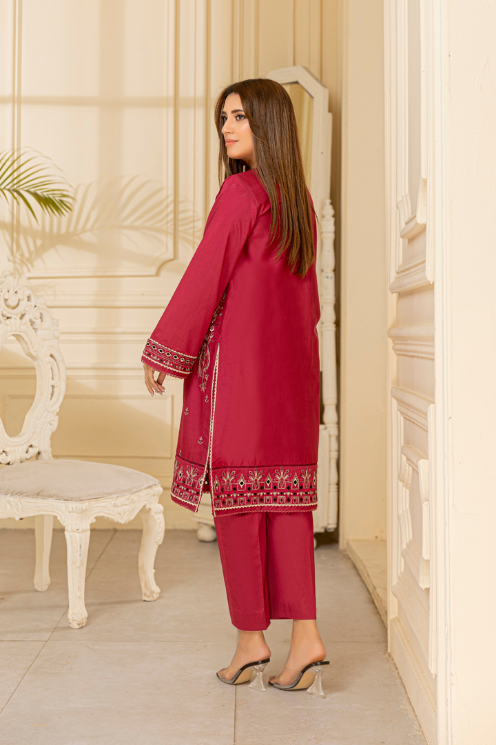 Waresha Women RTW Embroidered Lawn 2 Piece Suit GW05 - Festive Collection