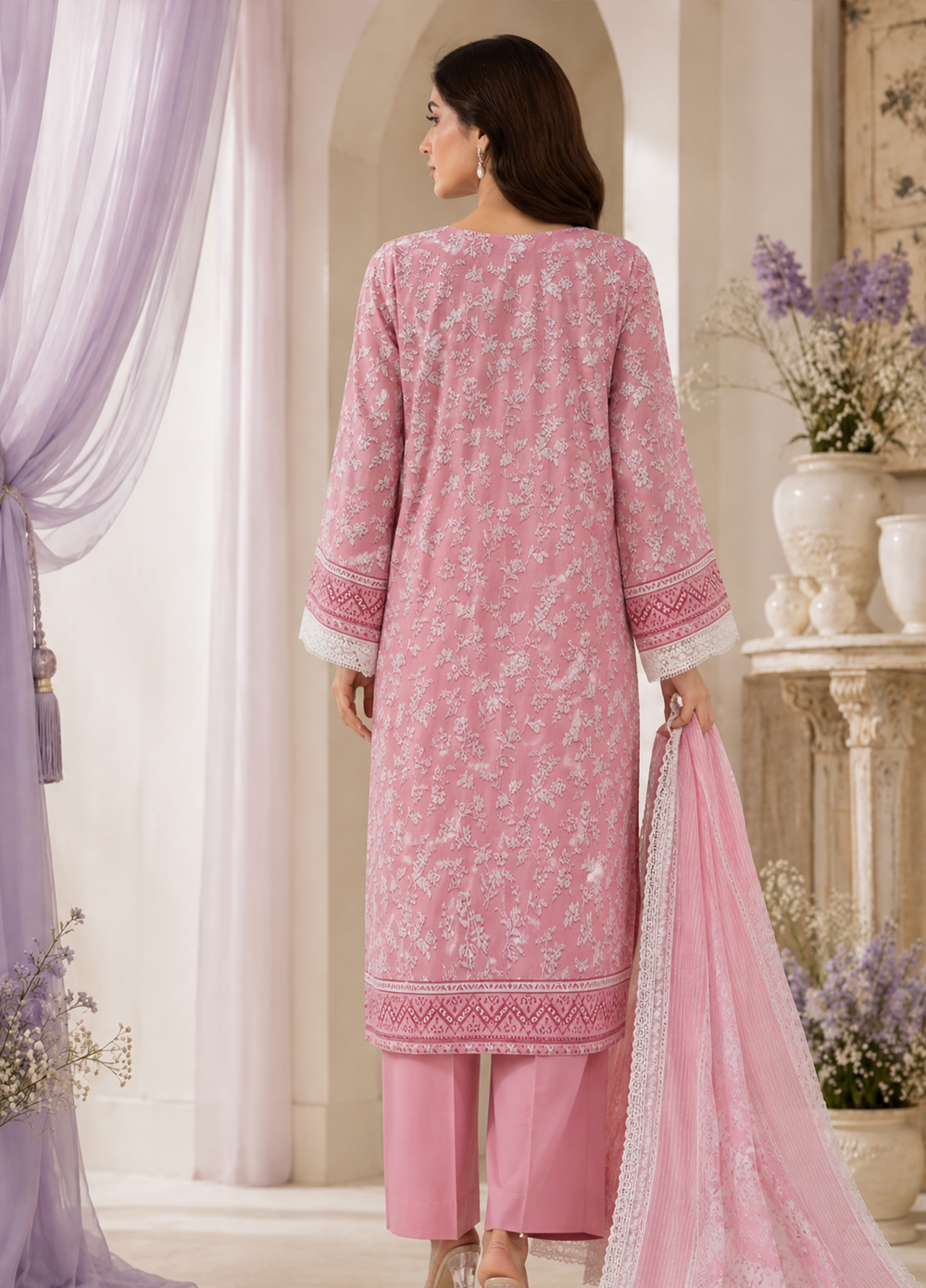 Nakshkari by HZ Textiles Unstitched Embroidered Lawn 3 Piece Suit NEC-1217 Casual Collection