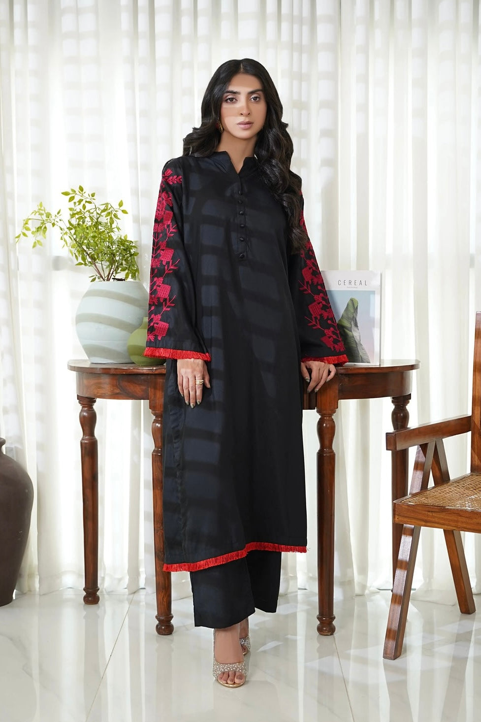 Dhaga Women Pret Embroidered 2 Piece Premium Cotton Rija SS25DSE110 - Summer Collection