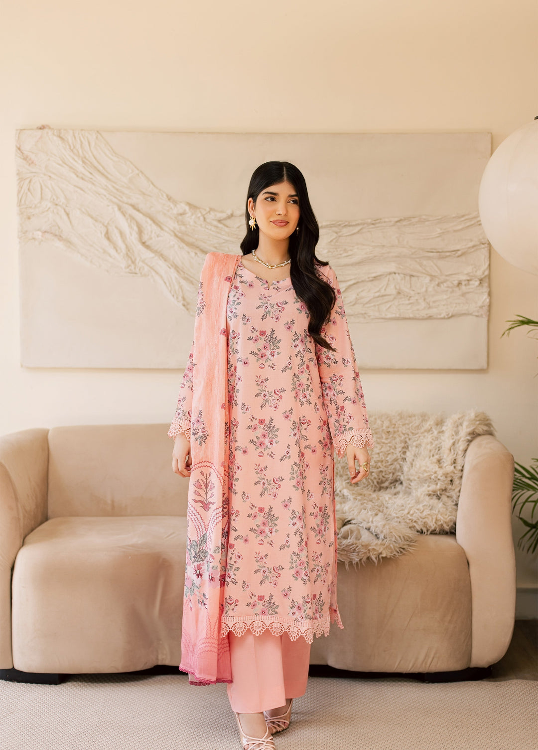 Sufya by Rashid Textiles Unstitched Printed Lawn 3 Piece Suit RT26ULS 3716 - Casual Collection