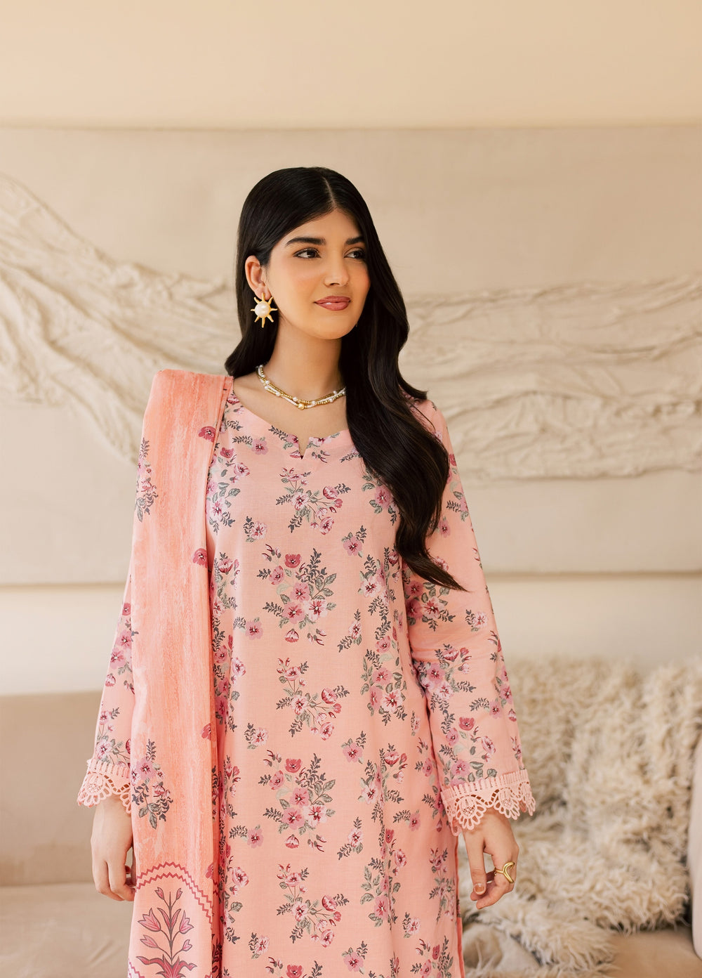 Sufya by Rashid Textiles Unstitched Printed Lawn 3 Piece Suit RT26ULS 3716 - Casual Collection