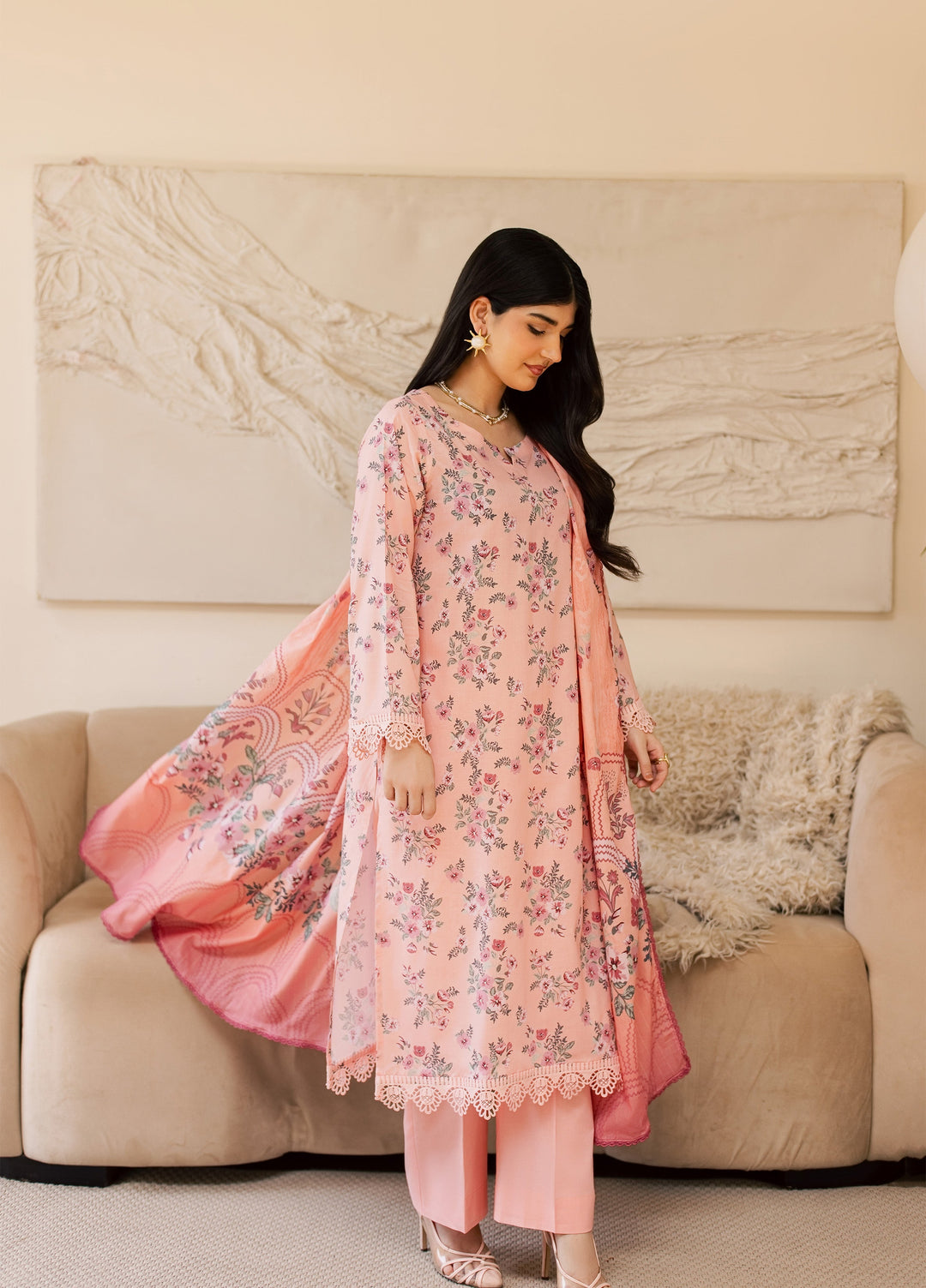 Sufya by Rashid Textiles Unstitched Printed Lawn 3 Piece Suit RT26ULS 3716 - Casual Collection