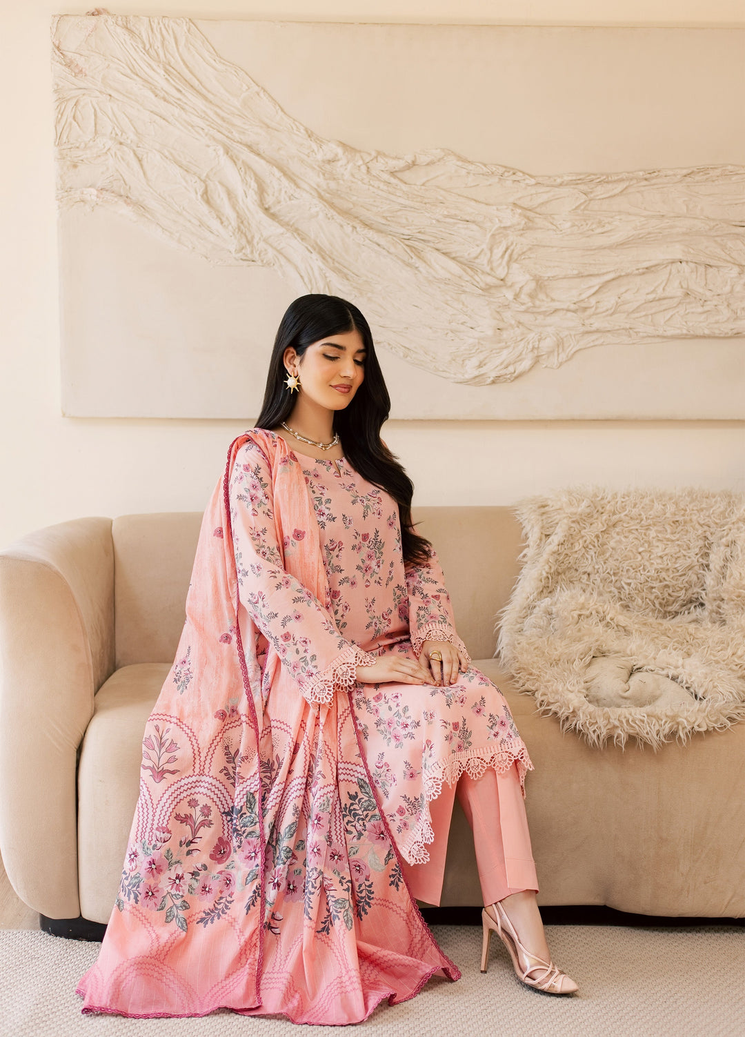 Sufya by Rashid Textiles Unstitched Printed Lawn 3 Piece Suit RT26ULS 3716 - Casual Collection