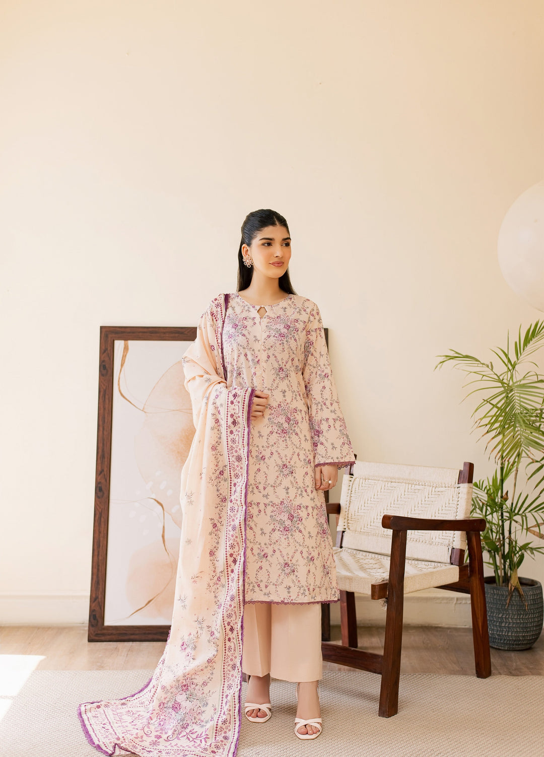 Sufya by Rashid Textiles Unstitched Printed Lawn 3 Piece Suit RT26ULS 3714 - Casual Collection