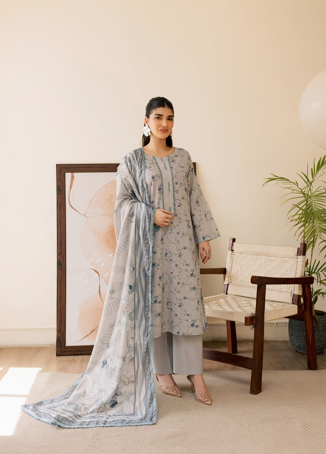 Sufya by Rashid Textiles Unstitched Printed Lawn 3 Piece Suit RT26ULS 3718 - Casual Collection