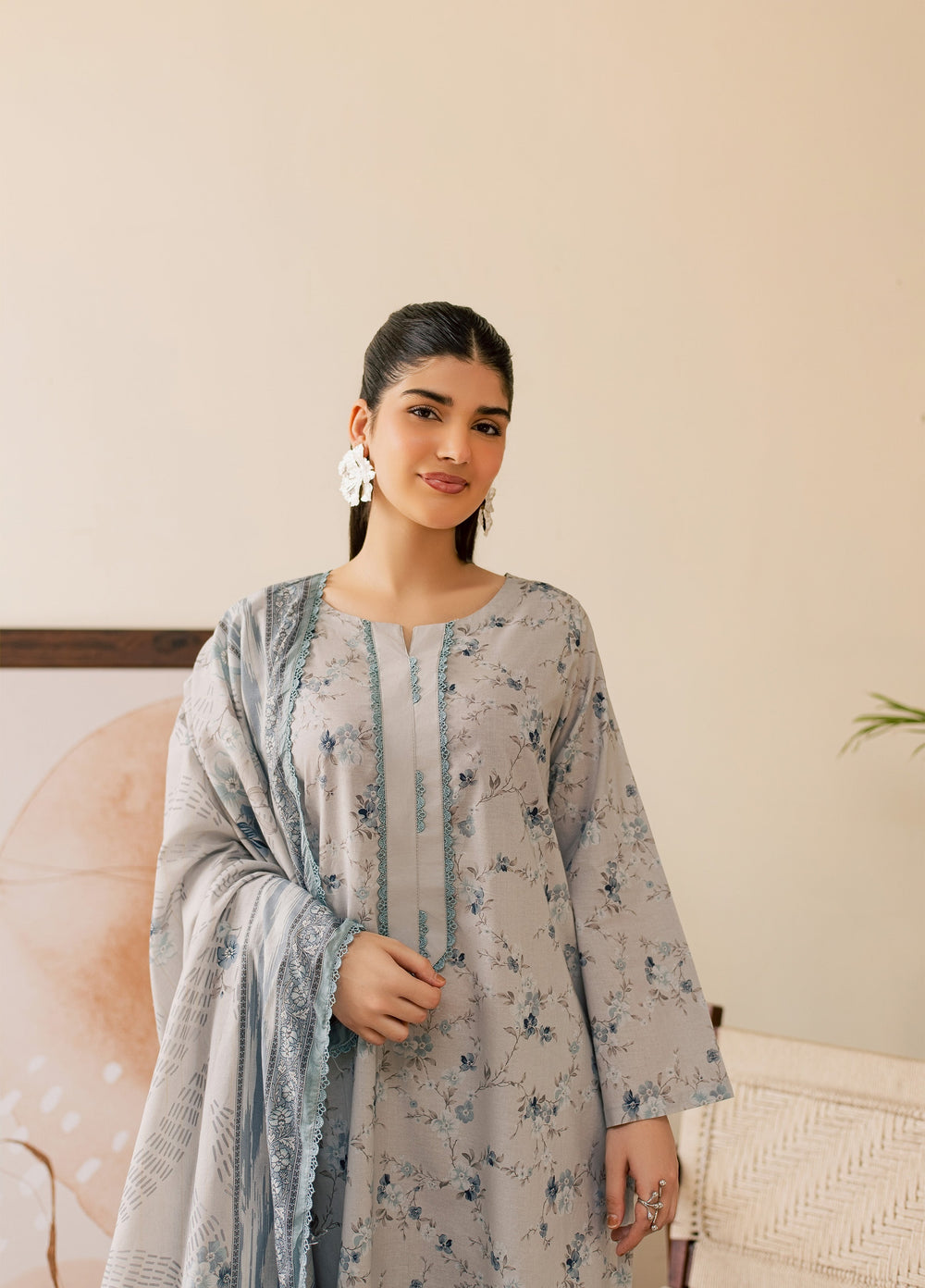 Sufya by Rashid Textiles Unstitched Printed Lawn 3 Piece Suit RT26ULS 3718 - Casual Collection
